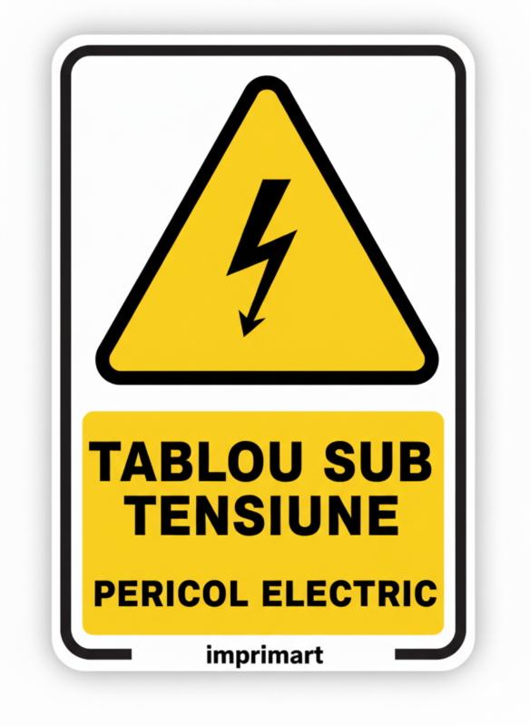 Semn avertizare „Tablou sub tensiune” – siguranță electrică și vizibilitate